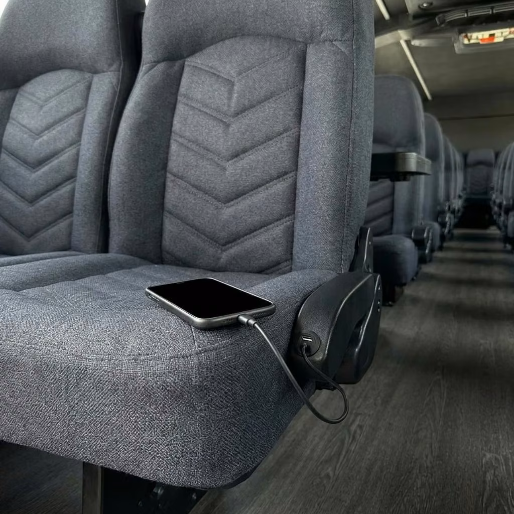 atwater 25 passenger minibus usb charging