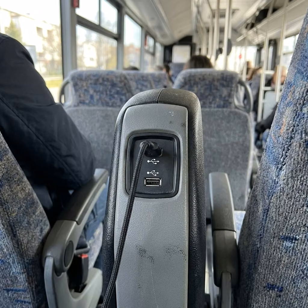 atwater 30 passenger minibus usb charging