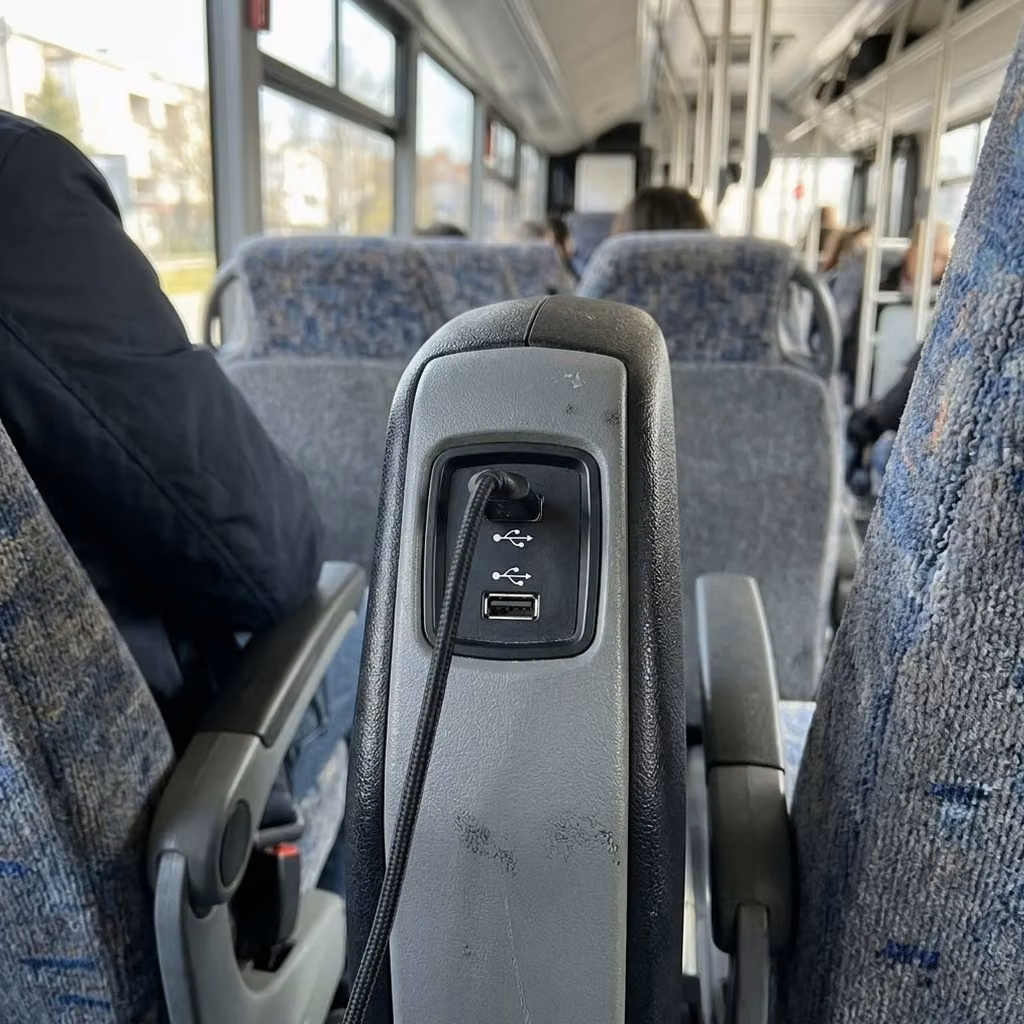 atwater 35 passenger minibus usb charging