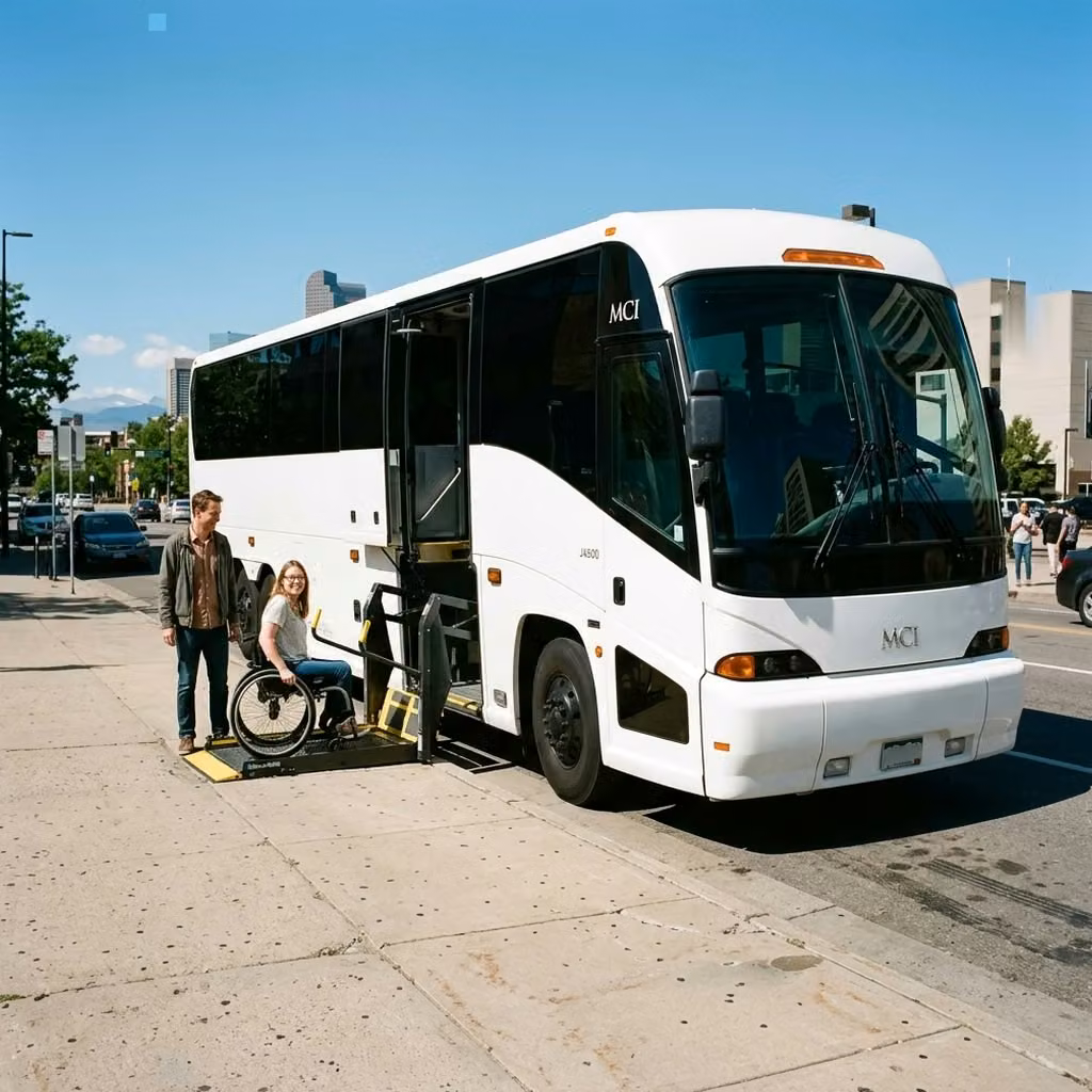 atwater 56 passenger charter bus wheelchair lift