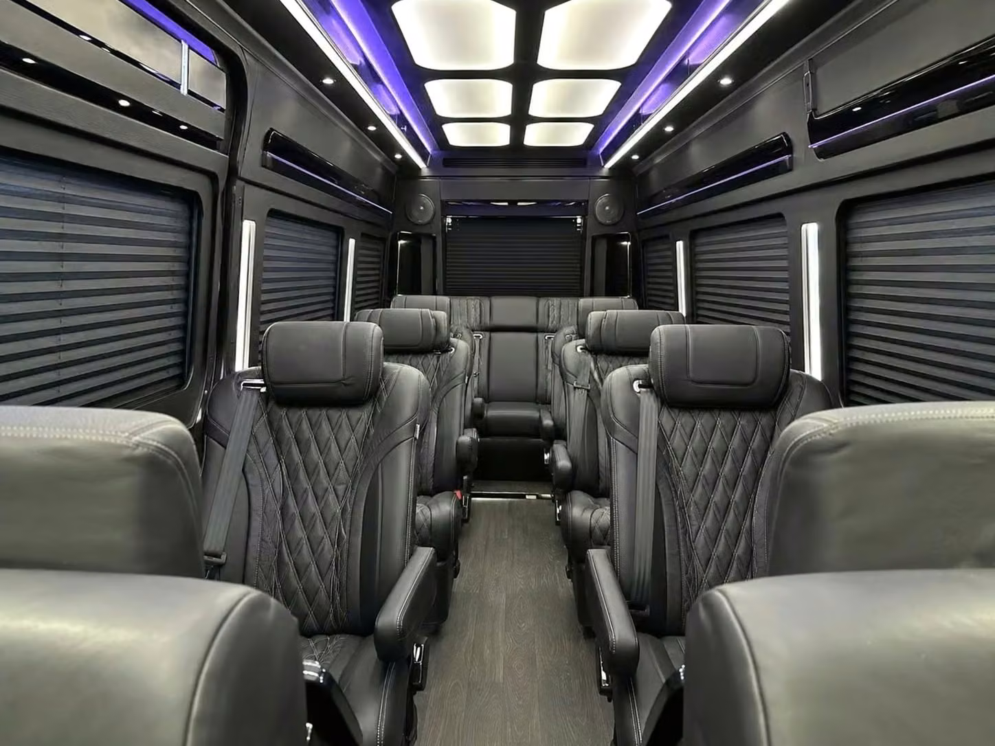 atwater sprinter van rental with driver reclining seats