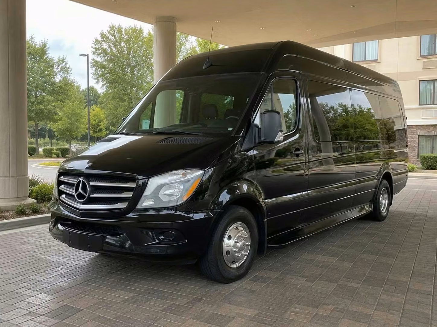 atwater sprinter van rental with driver tinted windows