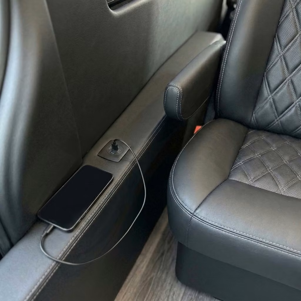 atwater sprinter van rental with driver usb charging
